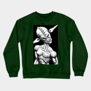 Mind Control Alien - Black and white Crewneck Sweatshirt